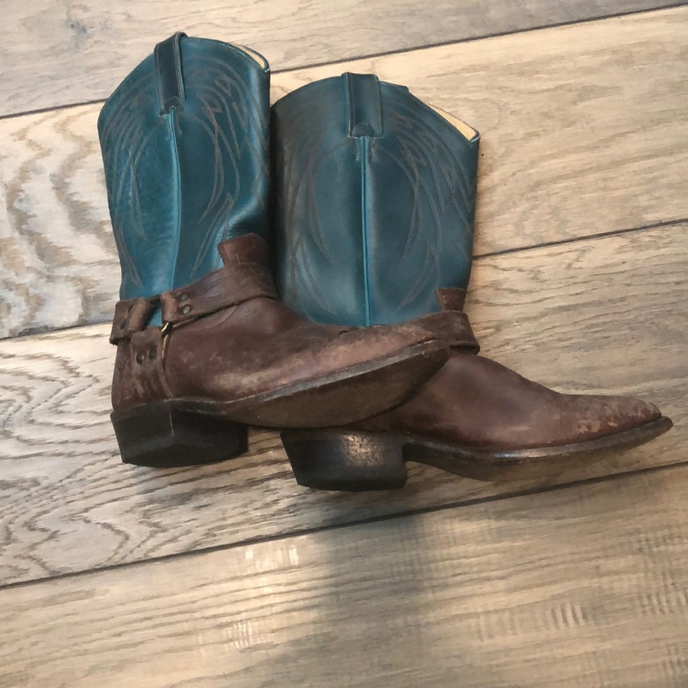 Frye leather cowboy boots